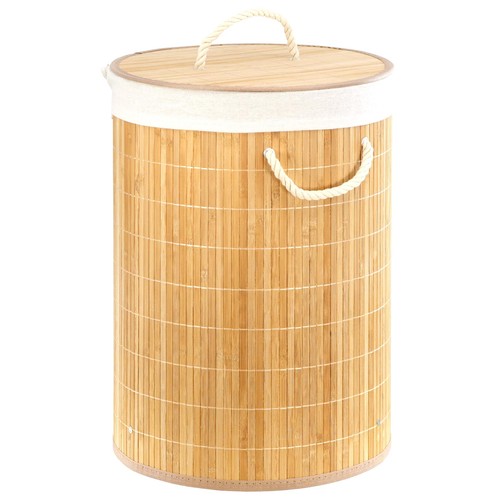Bamboo laundry hamper - hamper, with