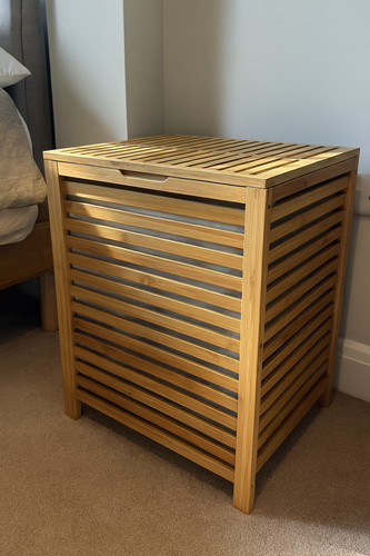 Bamboo laundry hamper 62l - hamper,