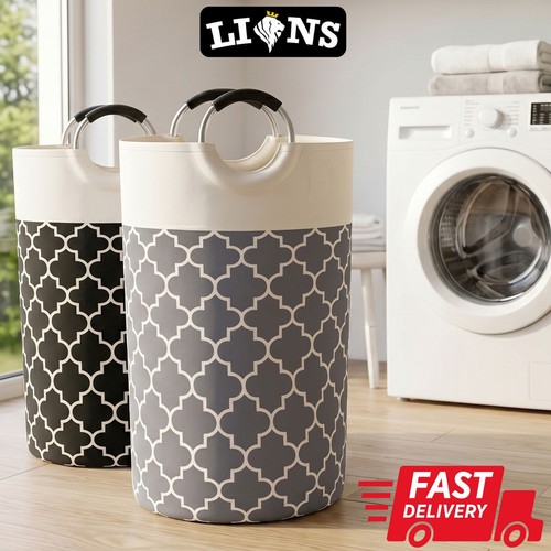 Foldable fabric hamper - fabric, large