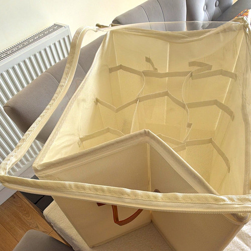 Beige fabric compartment - fabric, 2-compartment