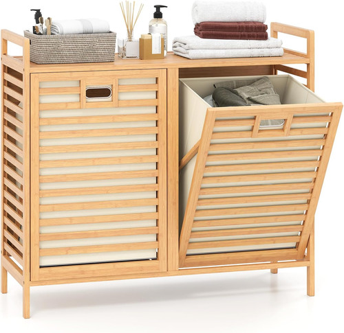Bamboo laundry basket - bamboo,