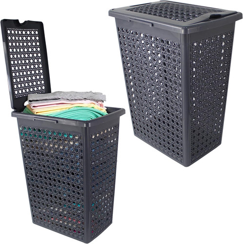 48l grey plastic slimline - 48l,