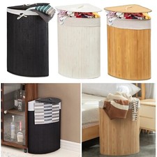 65L Wooden Corner Laundry