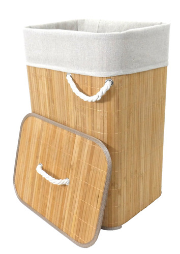 Large bamboo laundry basket - large,