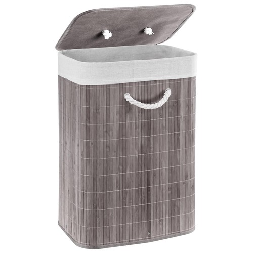 Bamboo laundry basket - bamboo, lid
