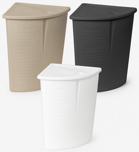 Corner laundry basket - basket, hamper