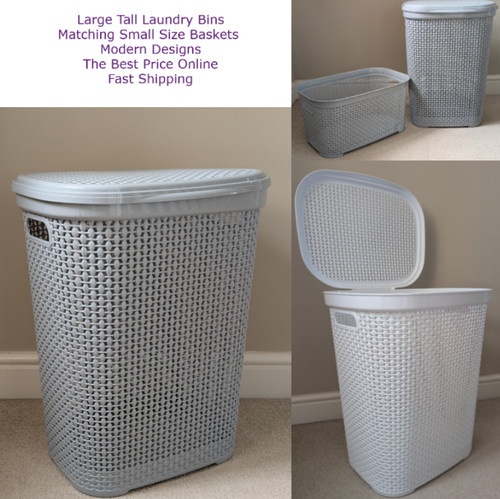 Large plastic laundry bin - plastic,