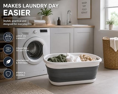 42l collapsible laundry basket - 42l,
