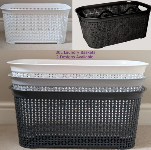 Large plastic laundry basket - large,