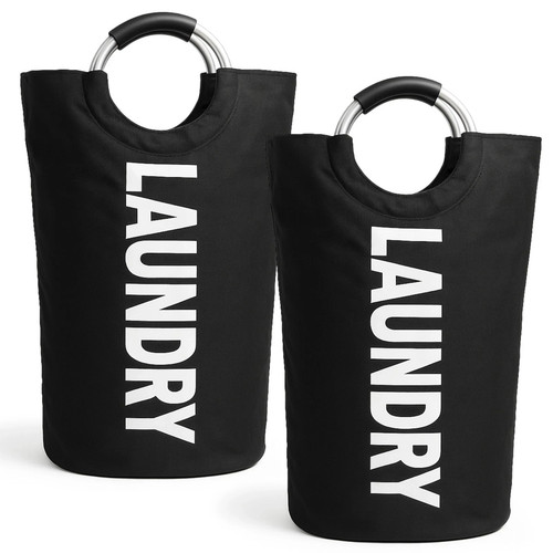 Foldable fabric laundry basket - fabric,