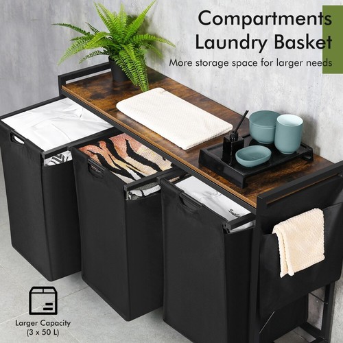 Laundry basket compartments - laundry, 3-compartments