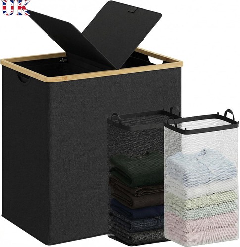 Double laundry hamper with - double,