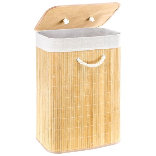 Bamboo laundry hamper - bamboo, with