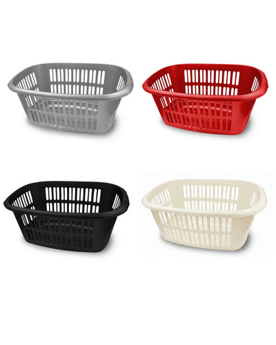 Plastic laundry basket - plastic,