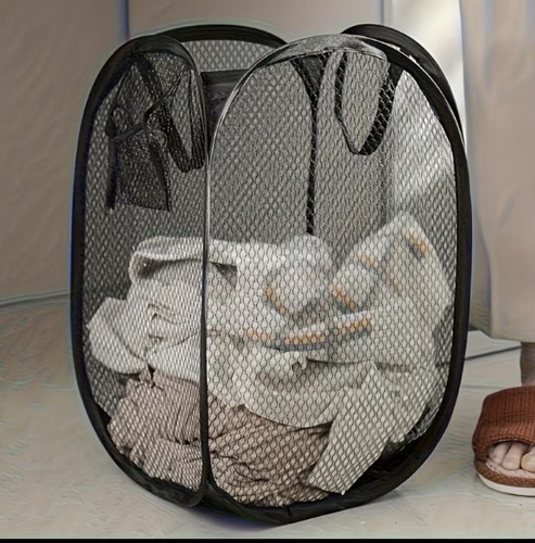 Mesh pop laundry hamper - laundry,