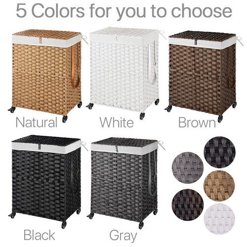 Large handwoven laundry hamper - handwoven,