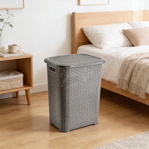 45l plastic rattan laundry - plastic,