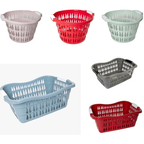 Plastic laundry basket hamper - laundry,