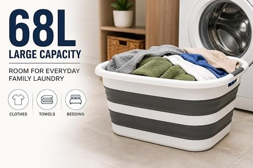 68l collapsible laundry basket - 68l,