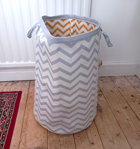 Grey white chevron fabric - grey/white,