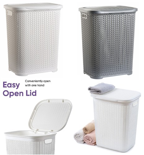 Large plastic laundry - laundry, basket