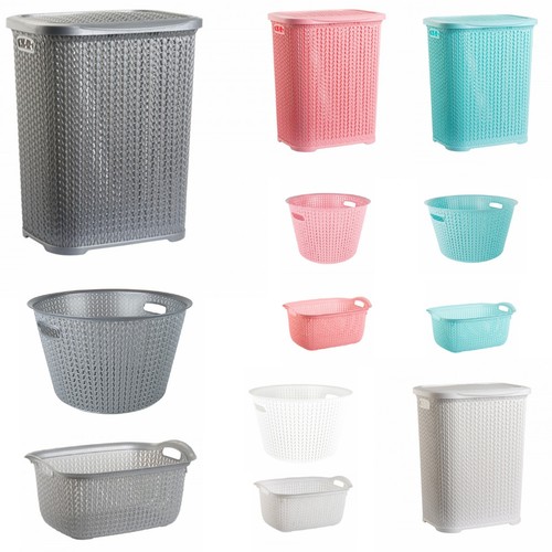 Plastic laundry basket clothes - laundry,