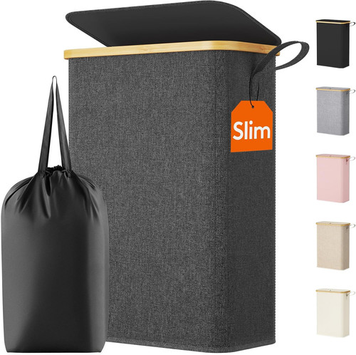 50l slim laundry basket with - 50l,